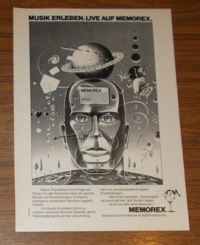 Seltene werbung memorex - memorex, high