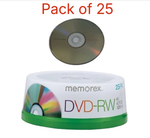 Memorex rohlinge dvd rw - 25, dvd-rw
